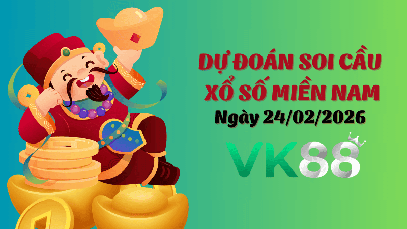 VK88 Dự Đoán Soi Cầu Xổ Số Miền Nam Ngày 24/02/2026 - Dự Đoán Con Lô Chuẩn Nhất